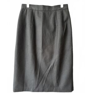 Vintage Worthington 100% Pure Wool Black Women's Straight Pencil Skirt Size 6